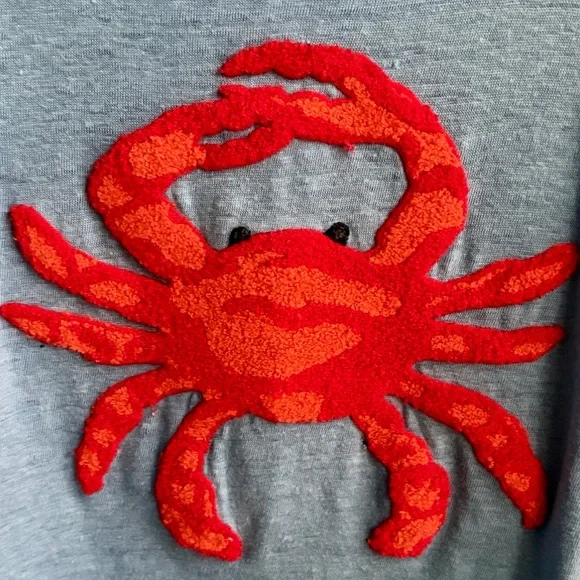 Tory Burch Crab Embellished Tank in Blue Dusk - Picture 5 of 11